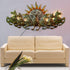 Sun with 7 horse wall art with led